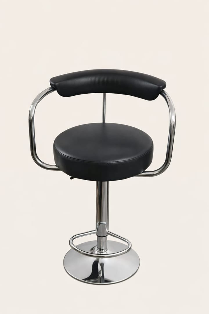 Black Round Back Bar Stool — Bar Stool