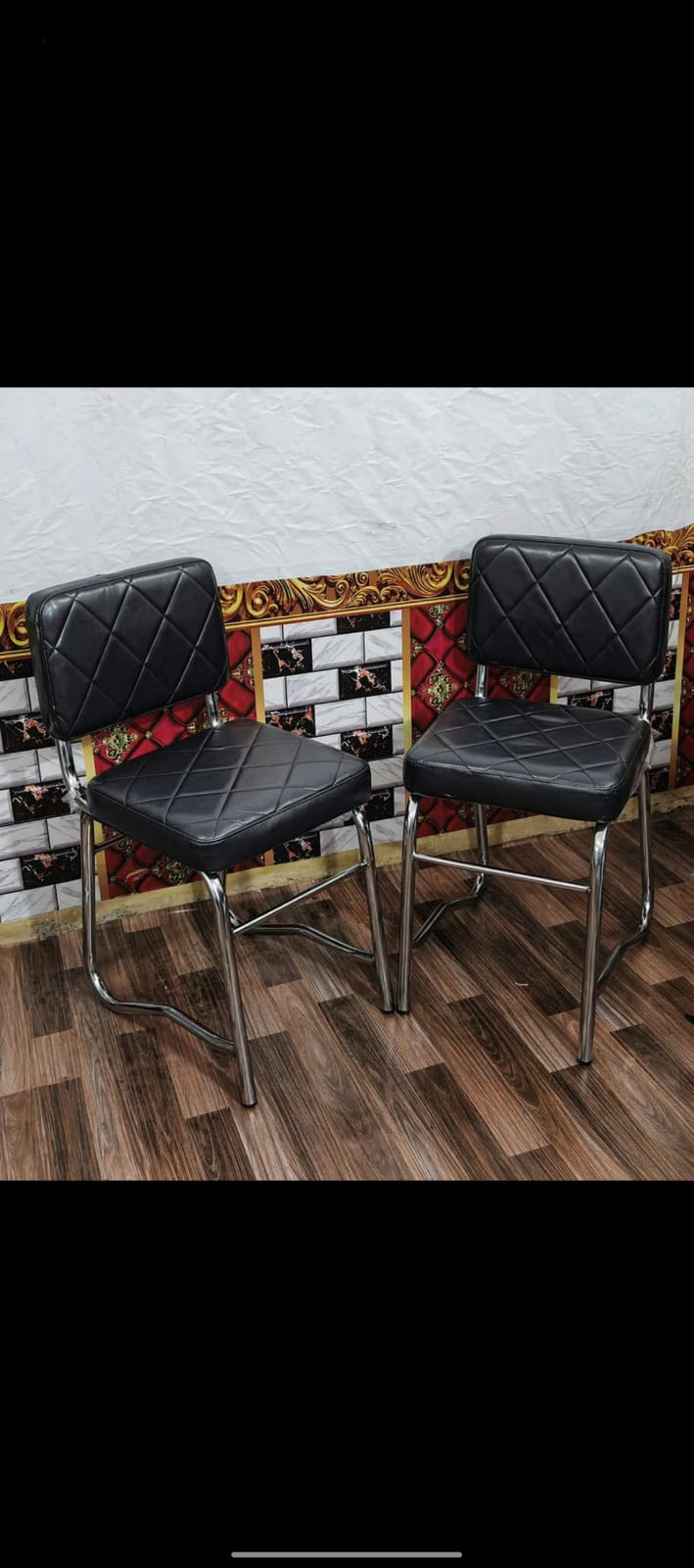 Black Red Waiting Chairs Set — Visitor Chair