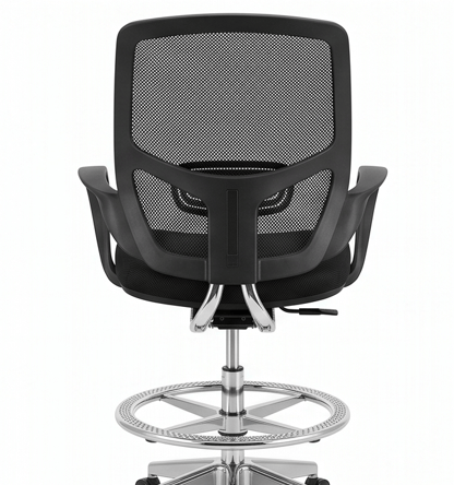 Black Hydraulic Office Chair with Footring