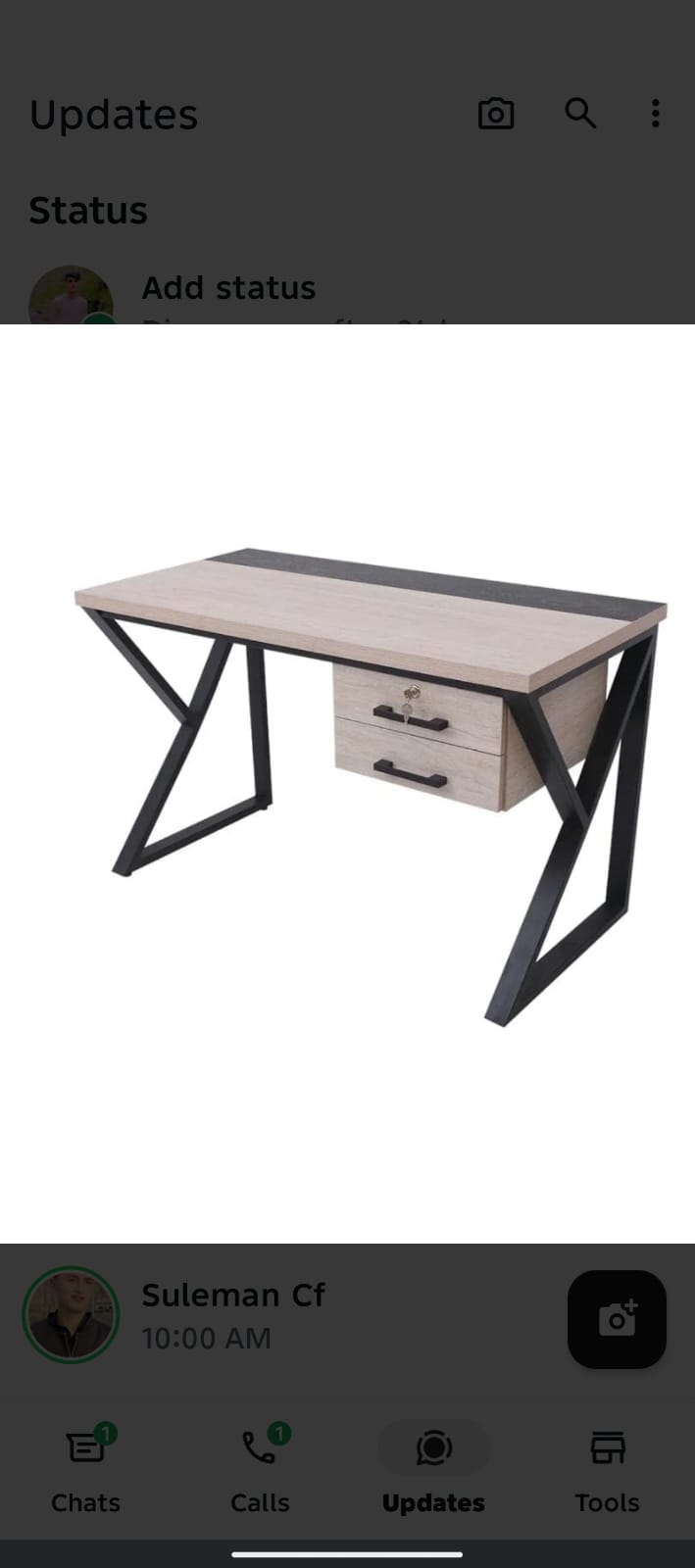 Modern White Black Office Desk — Office Desk