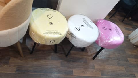Round Compact Stool Set — Multiple Colours