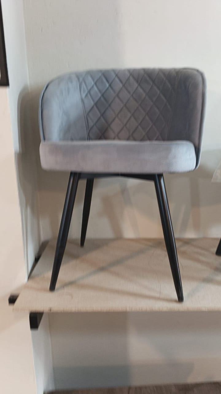 Gray Quilted Dining Chair — Dining/cafe Chair