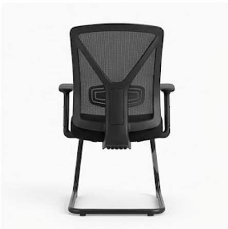 Black Chrome Visitor Chair — view 5