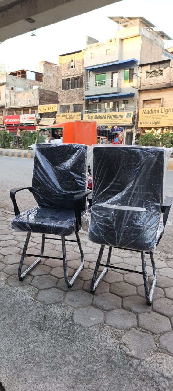 Black Visitor Chairs Pair — Visitor Chair