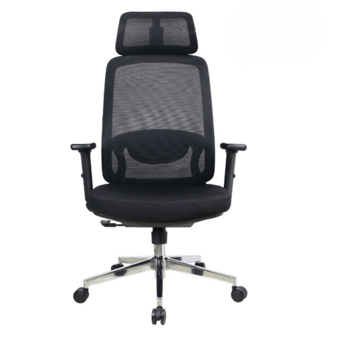 Black High-Back Executive Chair with Swivel Base