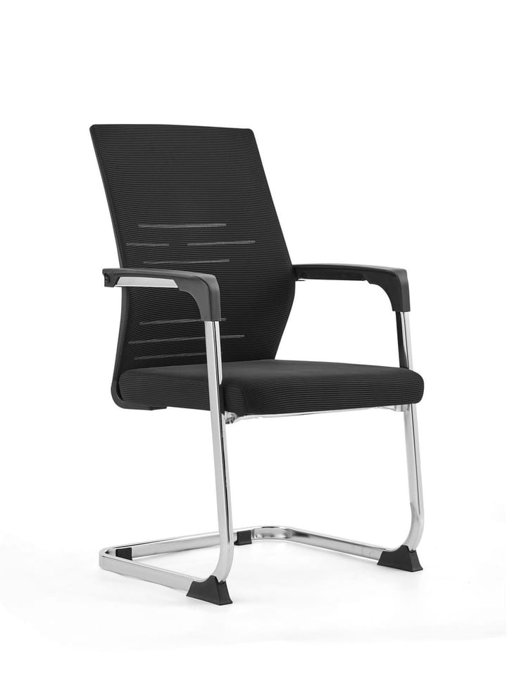Black Cantilever Visitor Chair — view 3