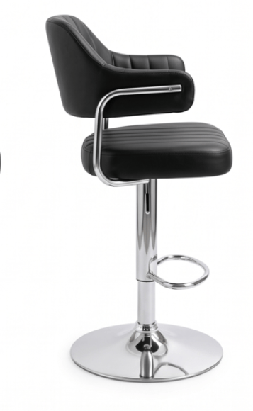Black Hydraulic Stool Chair — view 2