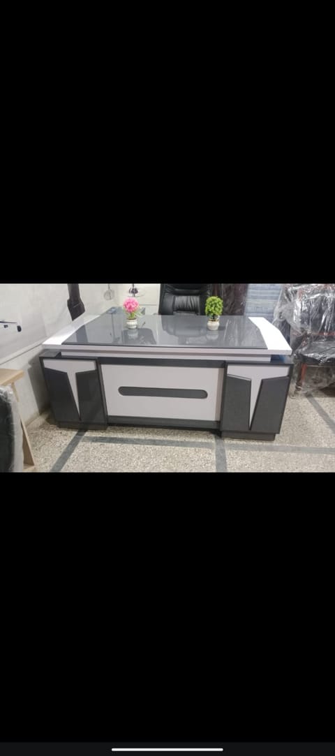 Black & White Executive Office Desk