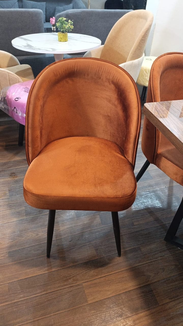 Rust Upholstered Dining Chair — Dining/cafe Chair