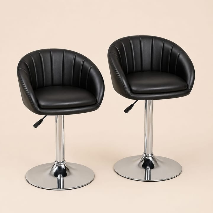 Black Tub Bar Stools Pair — Bar Stool